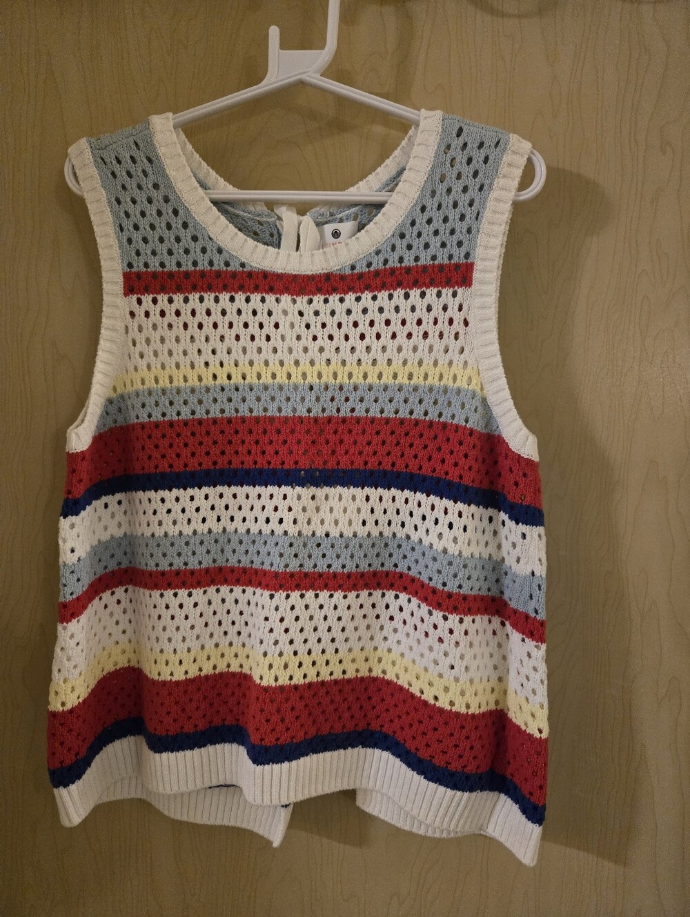 NWT Sundry Tie-Back Stripe Tank Sweater (L)